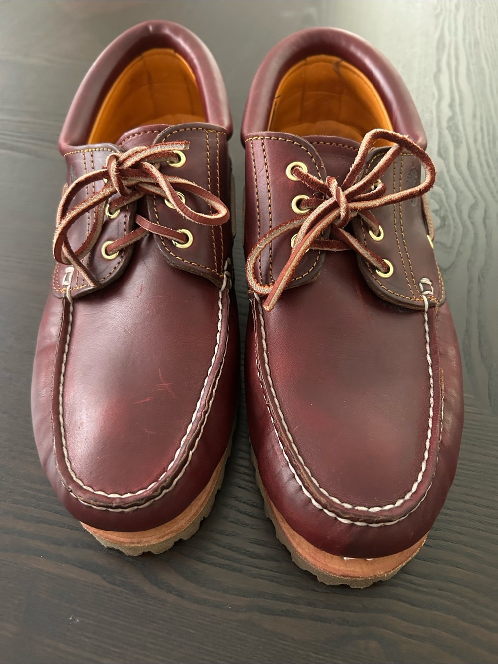 TIMBERLAND HAND SEWN LEATHER LUG BOAT SHOE SIZE 11 - Picture 1 of 11